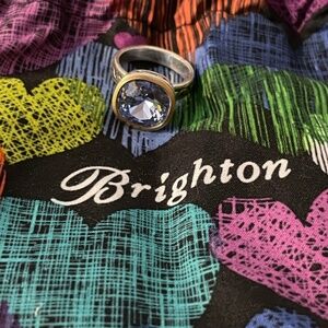 Brighton Venusian silver brushed gold  Lavender Blue Swarovski Crystals size 7